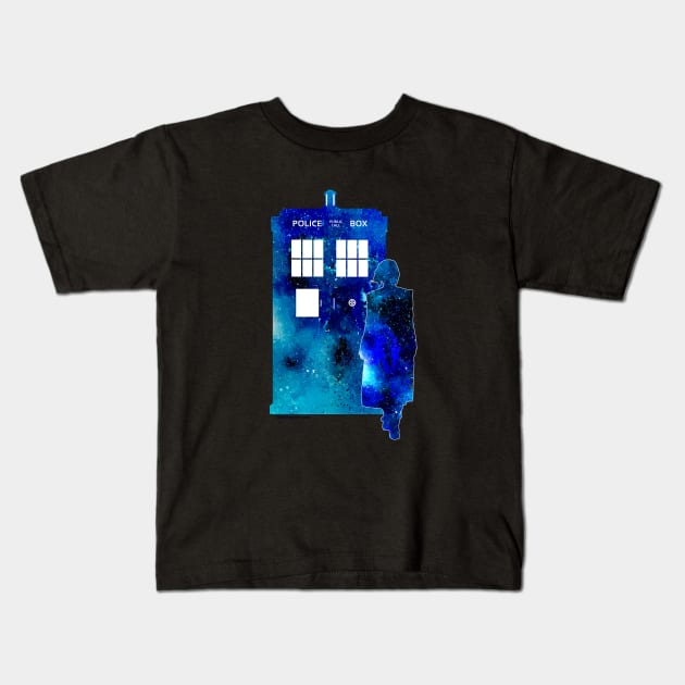 The 13th Doctor with the TARDIS Kids T-Shirt by TARDISRepairman